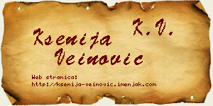 Ksenija Veinović vizit kartica